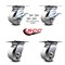 Service Caster 4 Inch Semi Steel Caster Set with Roller Bearing 4 Swivel Lock and 2 Brake SCC SCC-35S420-SSR-SLB-BSL-2-BSL-2 - alternate 7
